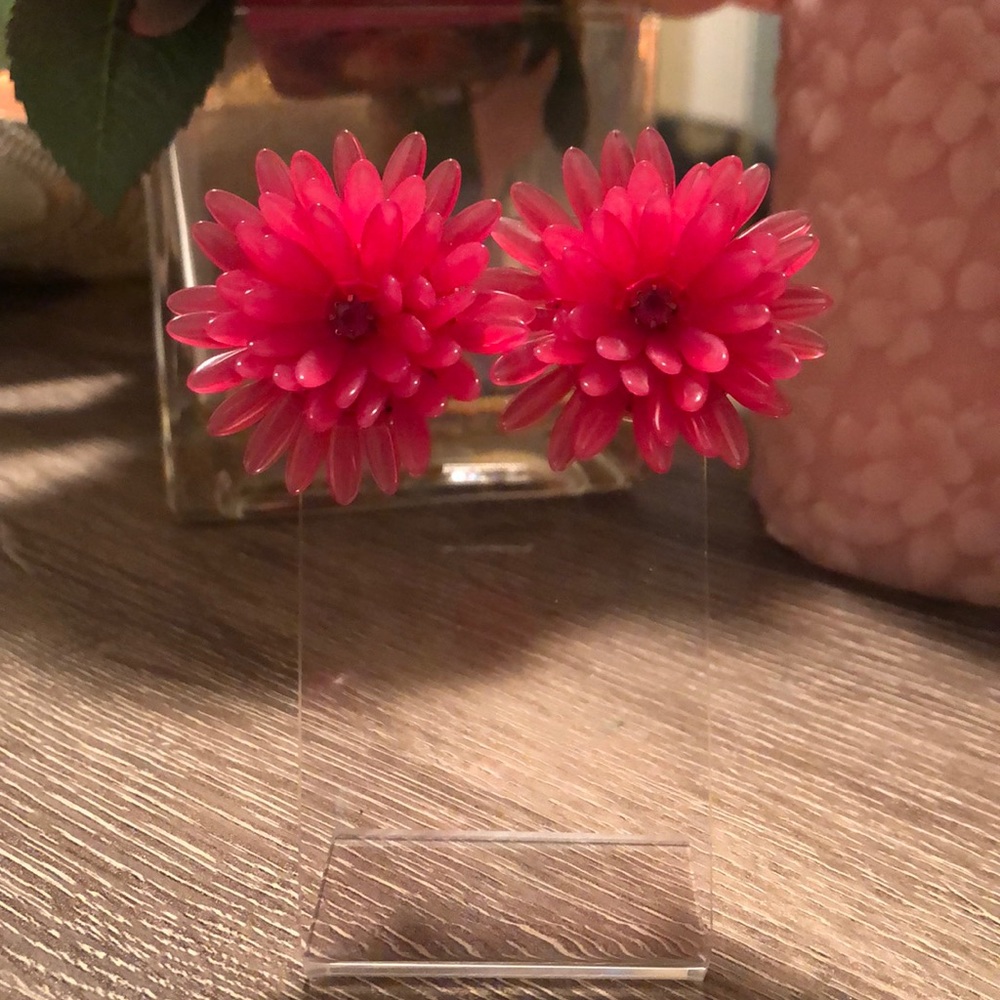 Jcrew | Pink Flower Stud Earrings